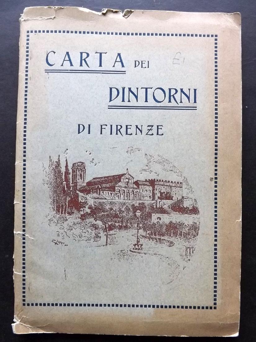 Florence C1920 Large Folding Map. Italy (1 of 3)