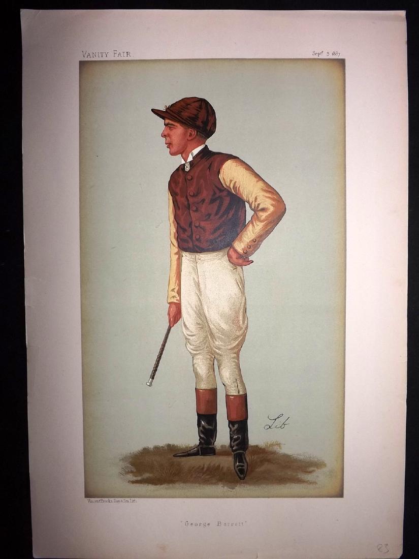 Vanity Fair Print 1887 George Barrett, Jockey (1 of 1)