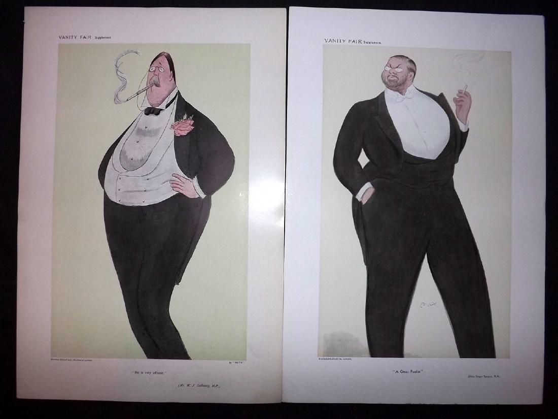 Vanity Fair Prints 1906-09 Pair by Max Beerbohm (1 of 1)
