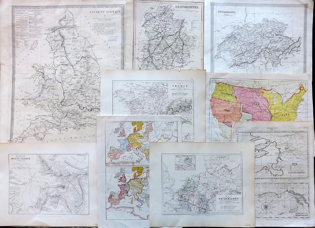 Maps 19th Century. Mixed Lot of 9 (1 of 2)
