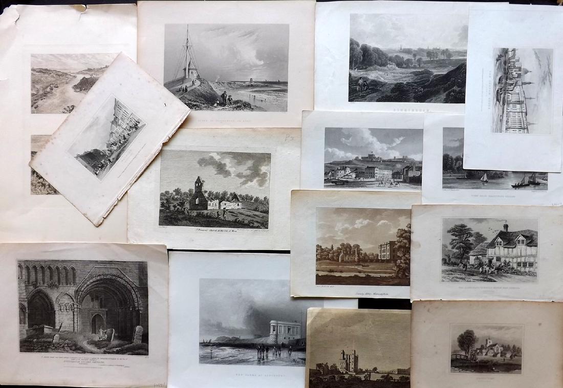 British Views 19th Century Lot of 14 Engravings (1 of 3)