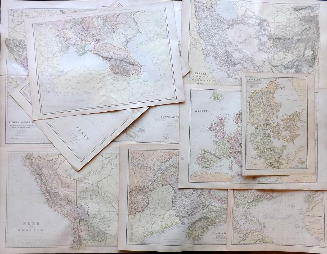 Blackie, W. G. 1882 Lot of 10 Maps (1 of 3)