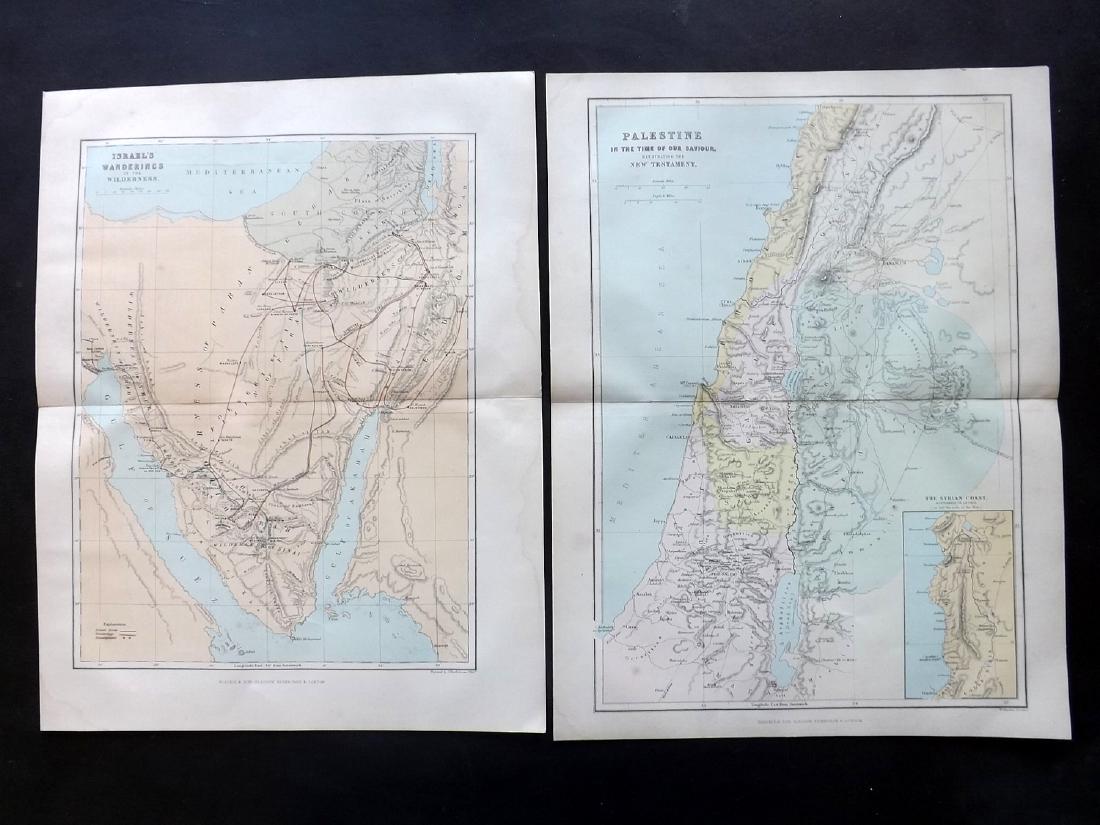 Holy Land 1872 Group of 3 Maps by Hughes/Blackie (1 of 2)
