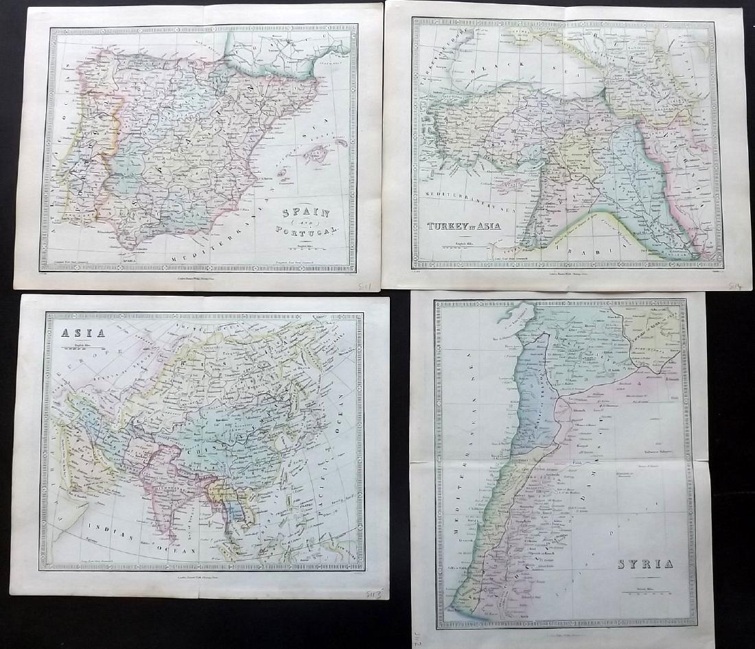 Wyld, James C1840 Group of 4 Hand Coloured Maps (1 of 2)