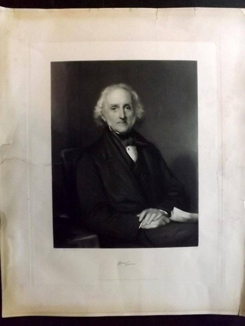 Cousins after Boxall 1864 Mezzotint of William Gibbs (1 of 2)