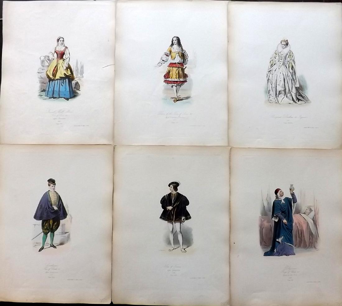 Pauquet, Hippolyte 1868 Lot of 6 Col French Costume (1 of 2)