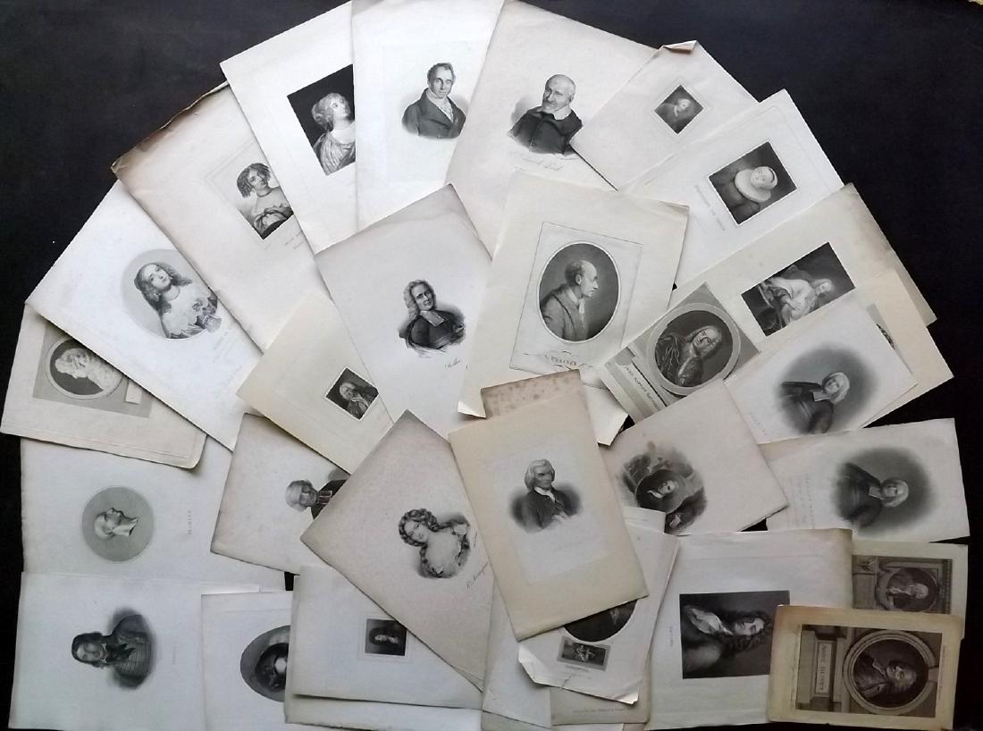 Portraits 18th-19th Century Lot of 33. French (1 of 5)