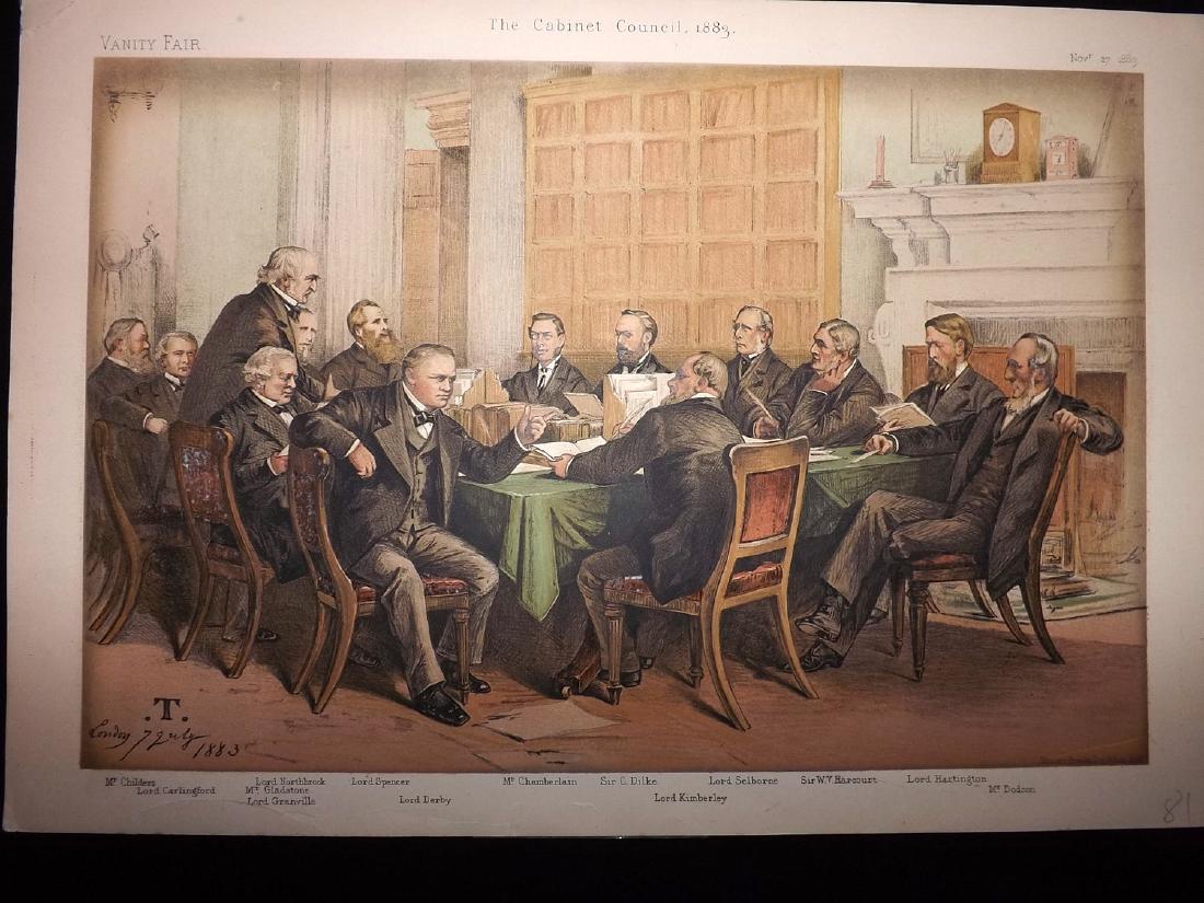 Vanity Fair Print 1885 The Cabinet Council, 1883 (1 of 1)