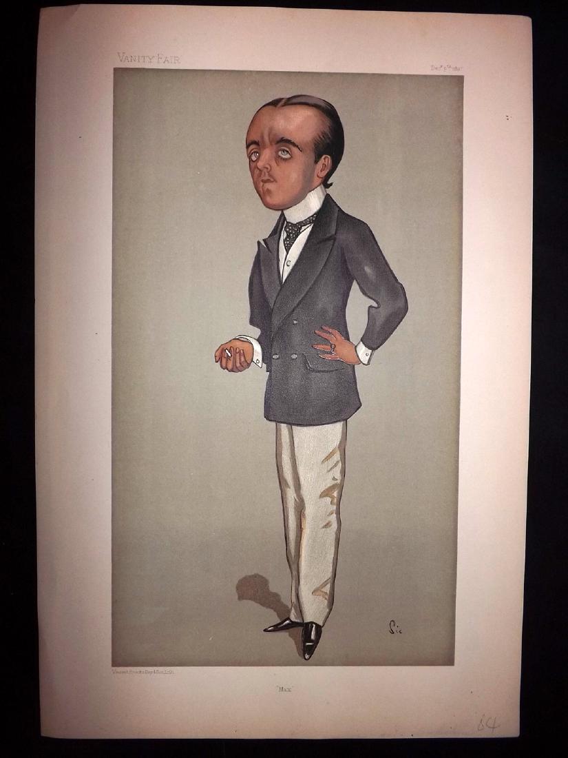 Vanity Fair Print 1897 Max Beerbohm, Artist: Chromolithograph Published 1897, London for "Vanity Fair" Paper Size: 15 x 11 inch (38 x 28cm) Good Condition
