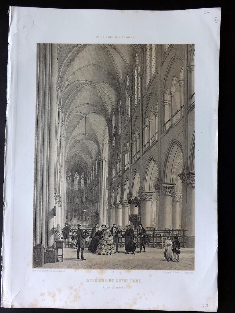 Paris dans sa Splendeur 1863 Interieur de Notre-Dame (1 of 1)