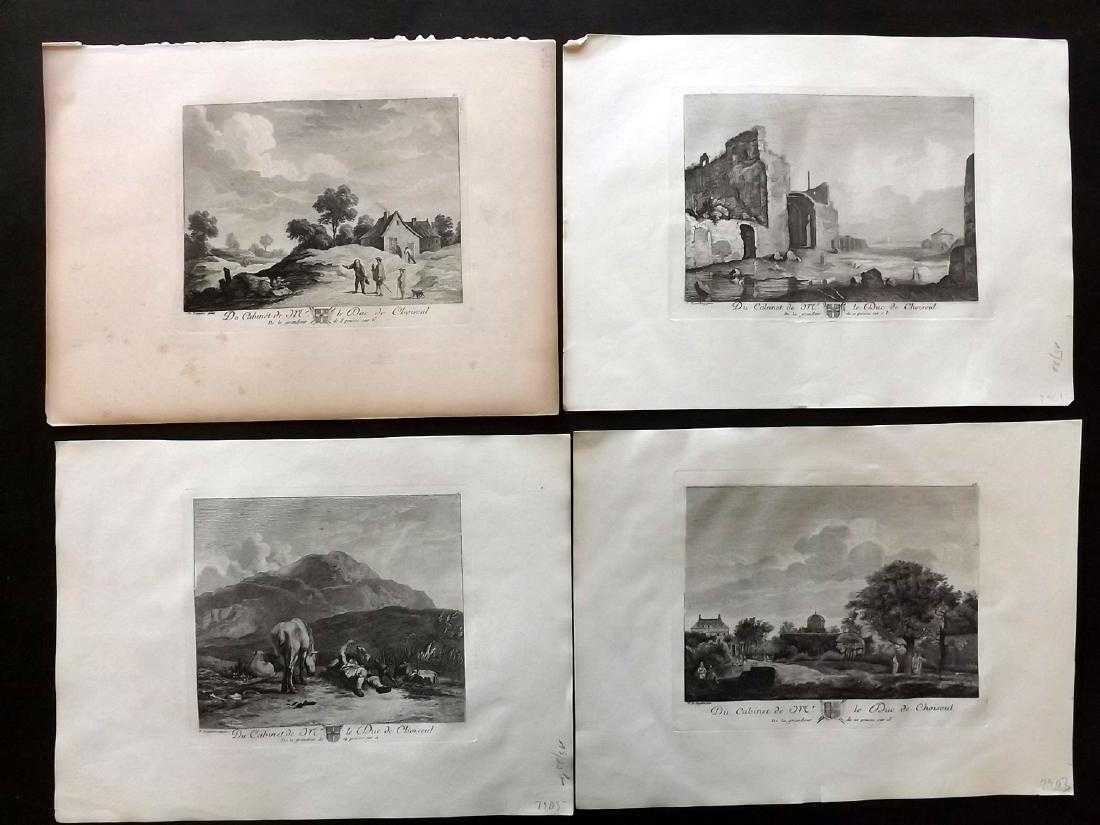 Landscapes C1820 Group of 4 after Old Masters (1 of 2)