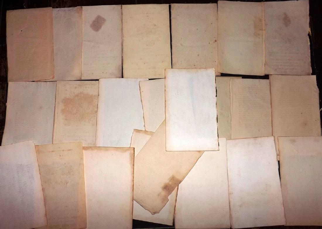 Old Paper, Bookbinding C1800 Lot of 27 Wove Papers (1 of 2)