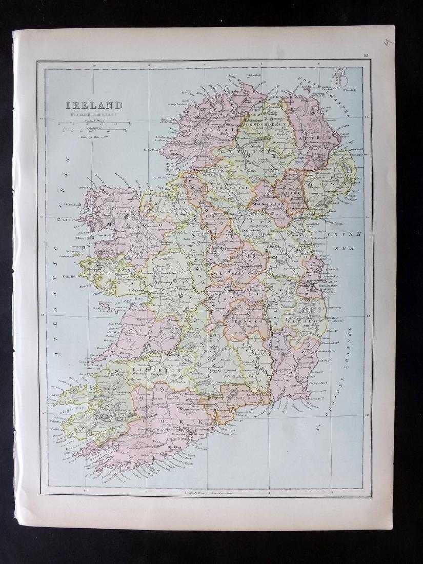 Bryce, James 1881 Map of Ireland (1 of 1)