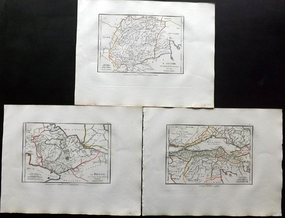 Greece 1824 Group of 3 Maps by Barthelemy (1 of 2)
