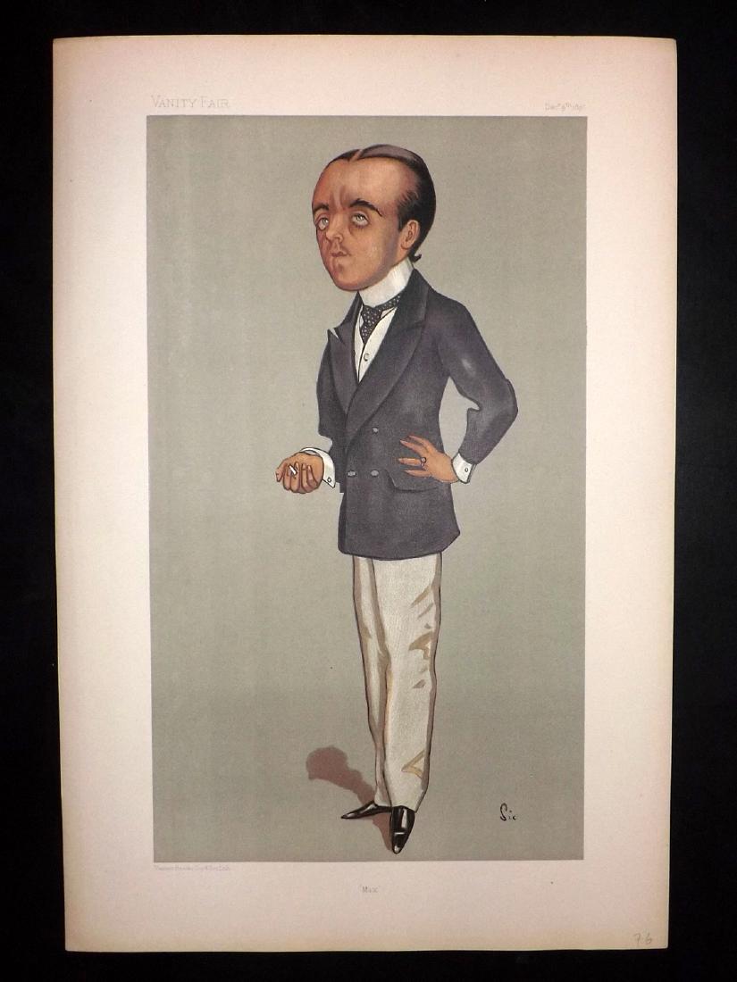 Vanity Fair Print 1897 Max Beerbohm, Artist: Chromolithograph Published 1897, London for "Vanity Fair" Paper Size: 15 x 11 inch (38 x 28cm) Good Condition