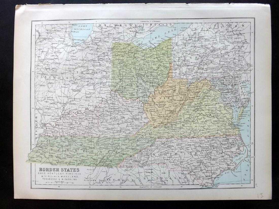 Bryce, James 1881 Map of USA Border States (1 of 1)