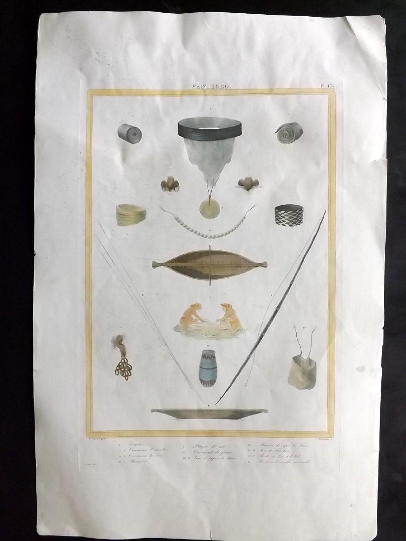 d'Urville, Dumont 1835 Print. Pacific Tools Instruments (1 of 1)