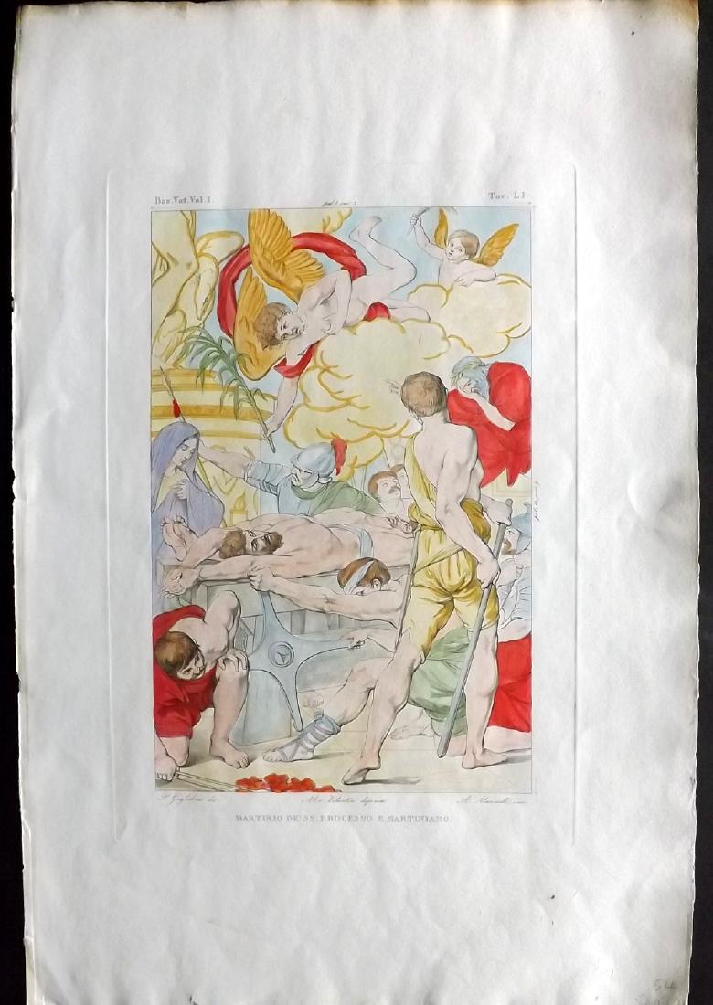 Art of The Vatican C1830 Folio Hand Col Print (1 of 2)