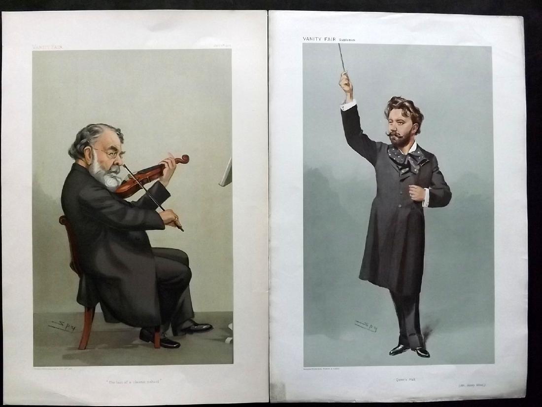 Vanity Fair Prints 1905-07 Pair of Music. Spy Cartoons (1 of 1)