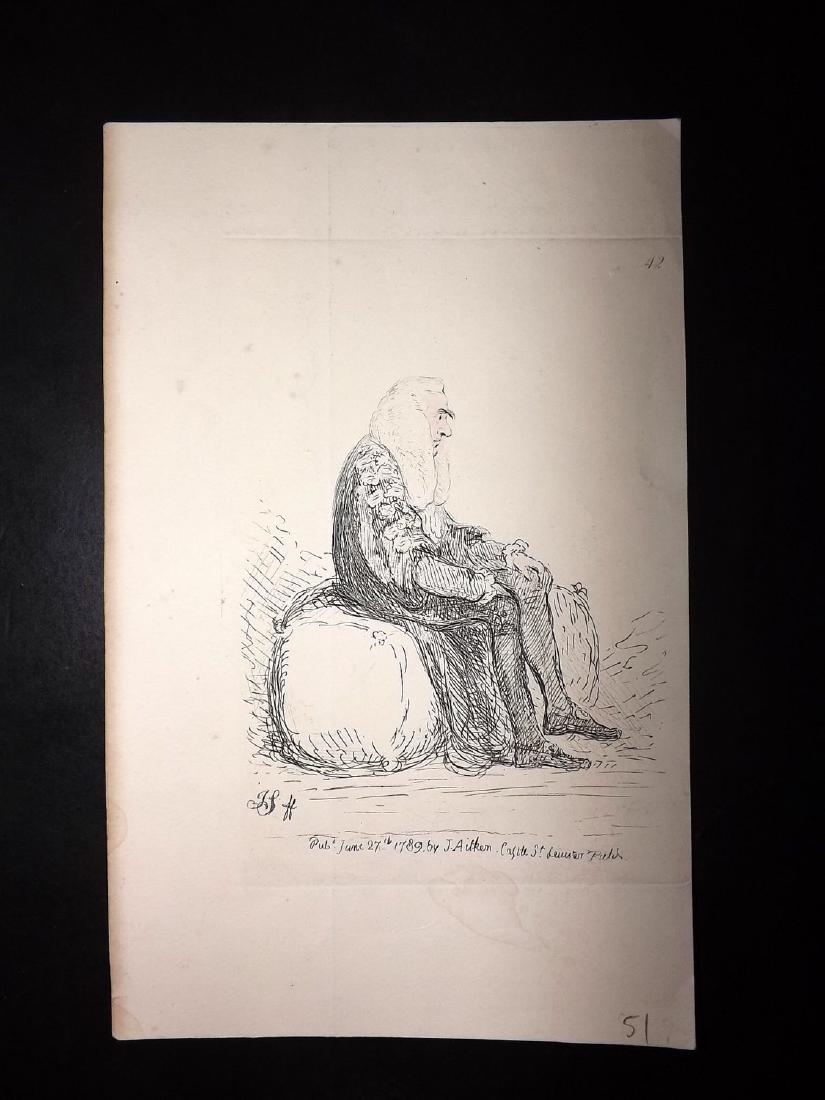 Gillray, James 1851 Caricature. Legal Figure (1 of 1)