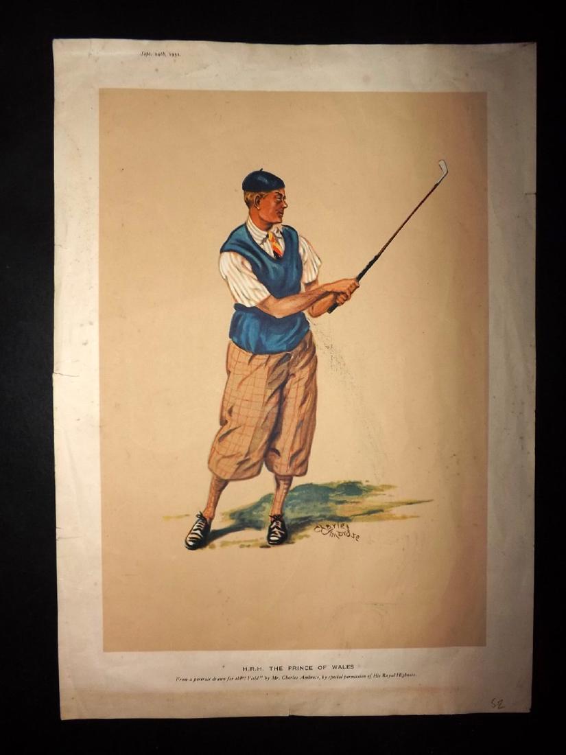 Golf 1932 Folio Print of HRH Price of Wales by Ambros (1 of 1)