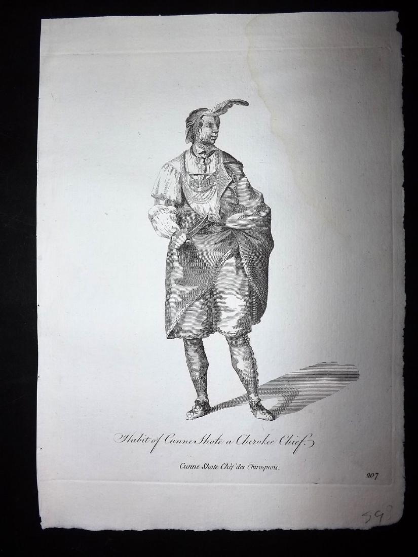 Jefferys, Thomas 1772 Native American Costume Print USA (1 of 1)