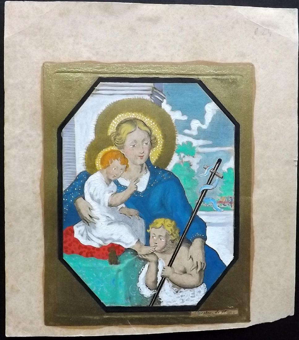 Man, Jacobus de C1800 Hand Col Print. Gold Highlights (1 of 2)