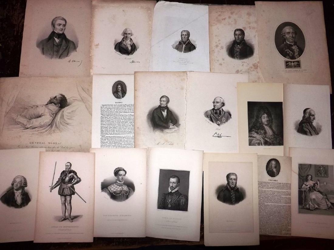 Portraits 18th-19th Century. Lot of 25. French (1 of 2)