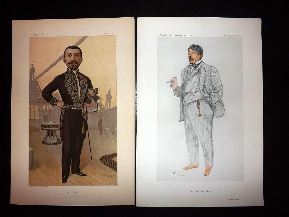 Vanity Fair Prints 1891-1913 Literary X3 Arnold Bennett (1 of 2)