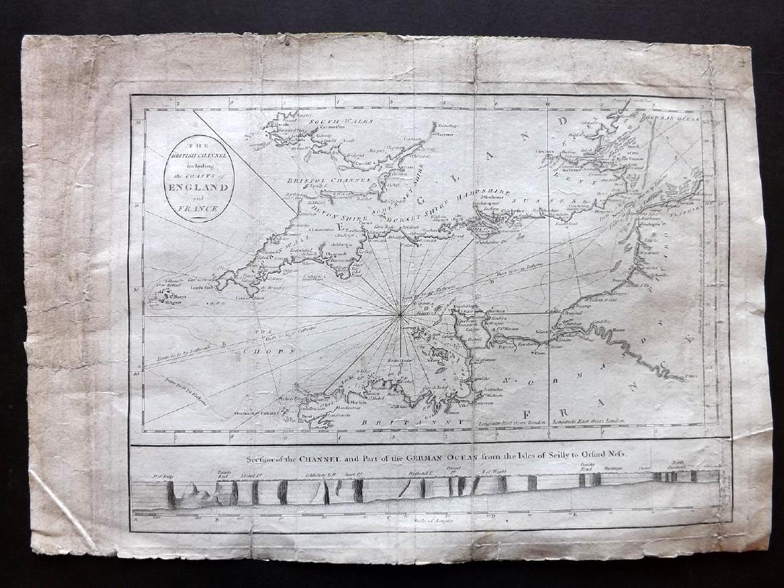Cary, John 1794 Map of the English Channel. UK France (1 of 2)