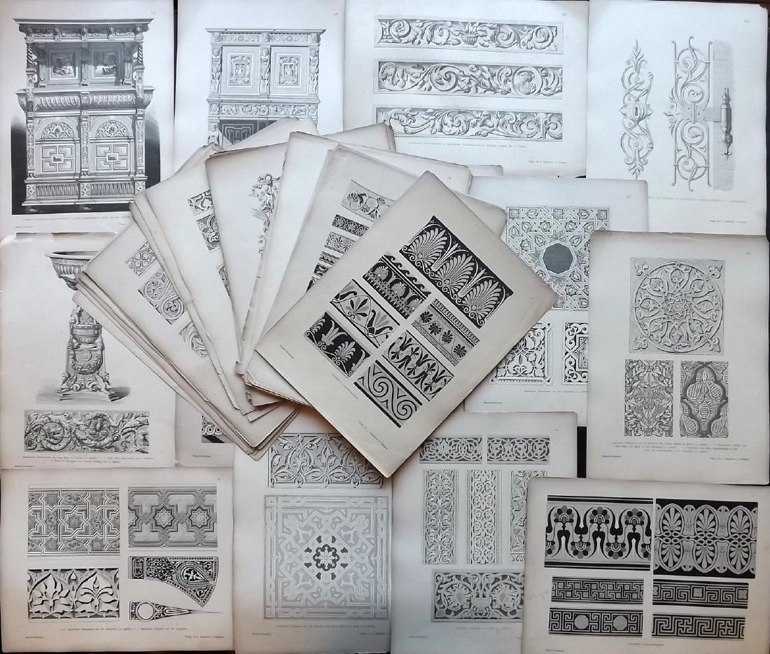 Engelhorn, J 1880 Lot 50 Ornamental Architecture Prints (1 of 3)