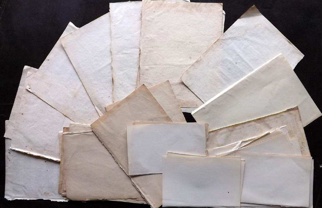 Old Paper, Bookbinding 18th-19th Cent. Lot of 40 (1 of 2)