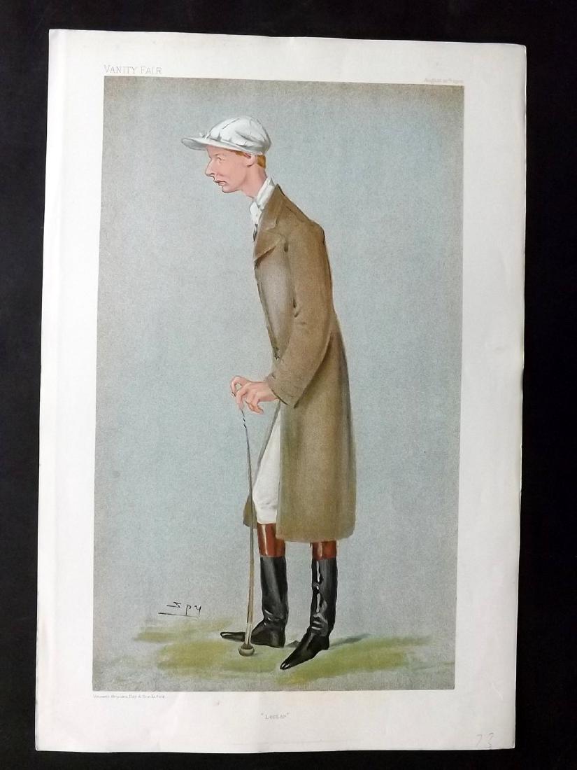 Vanity Fair Print 1900 Lester Reiff, Horse Racing: Chromolithograph Published 1900, London for "Vanity Fair" Paper Size: 15 x 11 inch (38 x 28cm) Good Condition