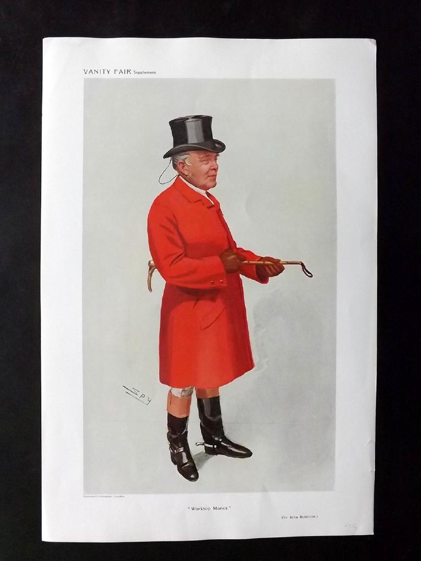 Vanity Fair Print 1911 John Robinson, Foxhunter: Chromolithograph Published 1911, London for "Vanity Fair" Paper Size: 15 x 11 inch (38 x 28cm) Good Condition