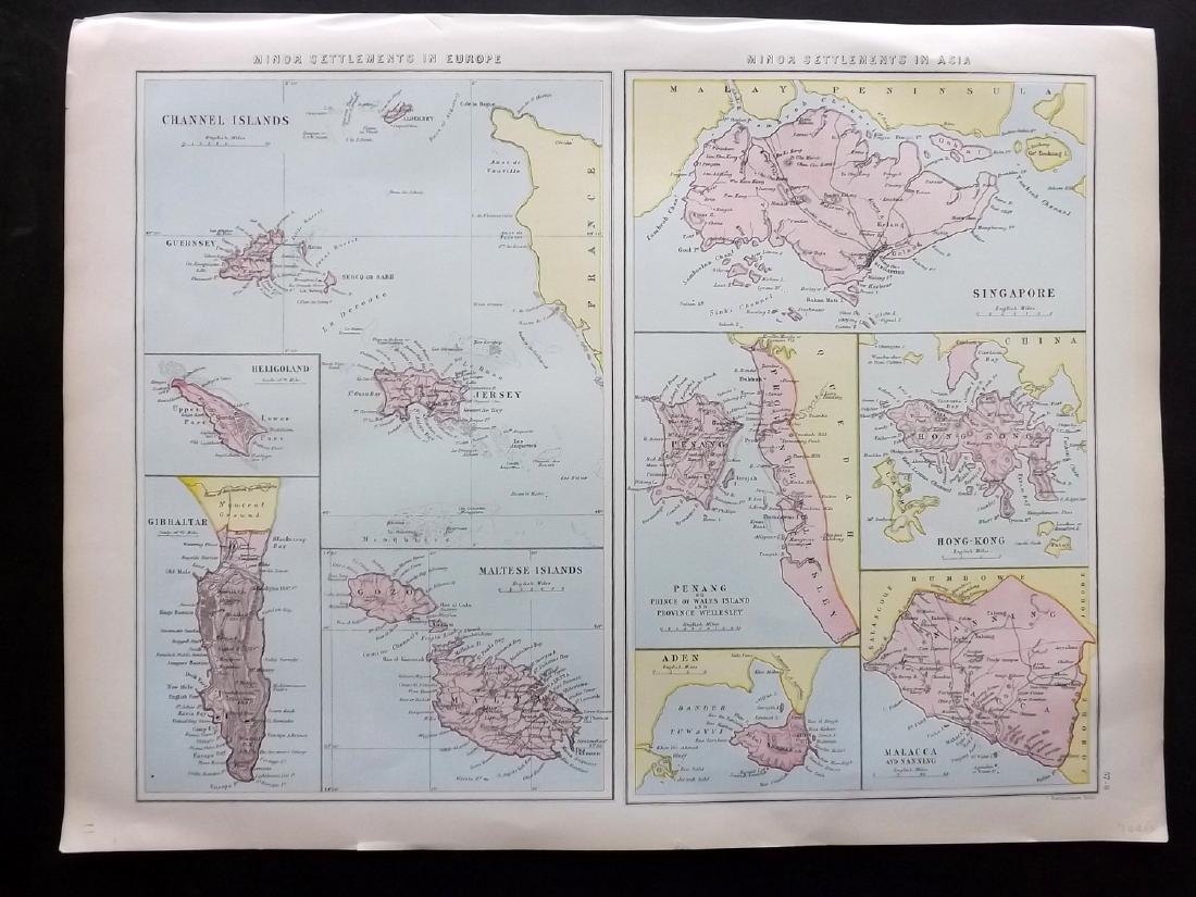 Bryce, James 1881 Map of Islands. Singapore, Hong Kong (1 of 1)