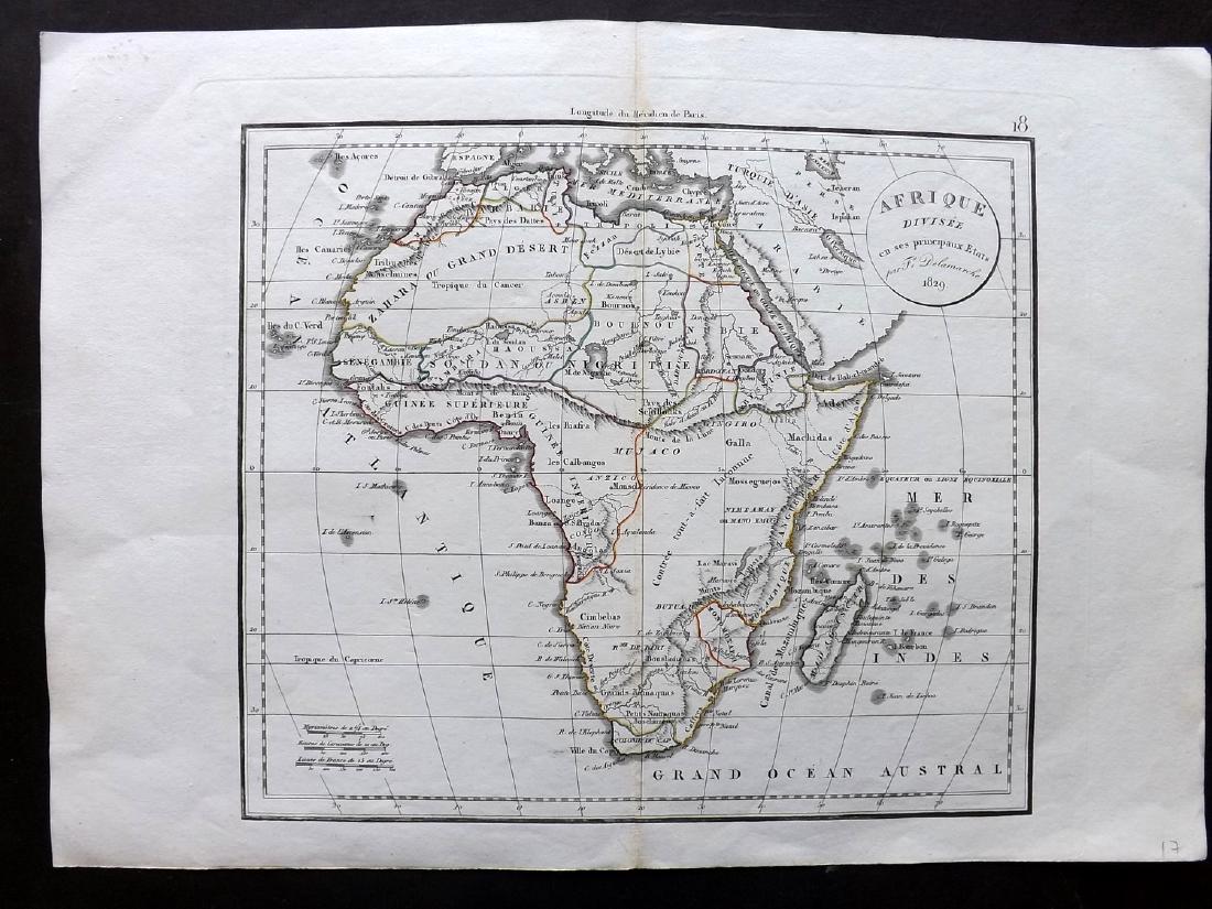 Delamarche, Felix 1829 Map of Africa Continent (1 of 1)