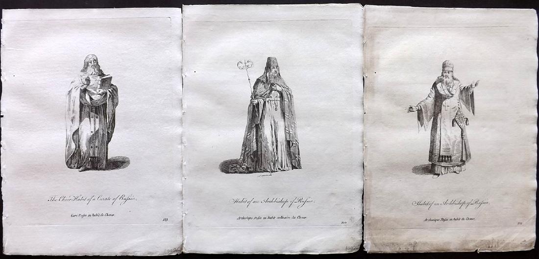 Jefferys, Thomas 1772 Lot of 3 Russian Costume Prints (1 of 2)