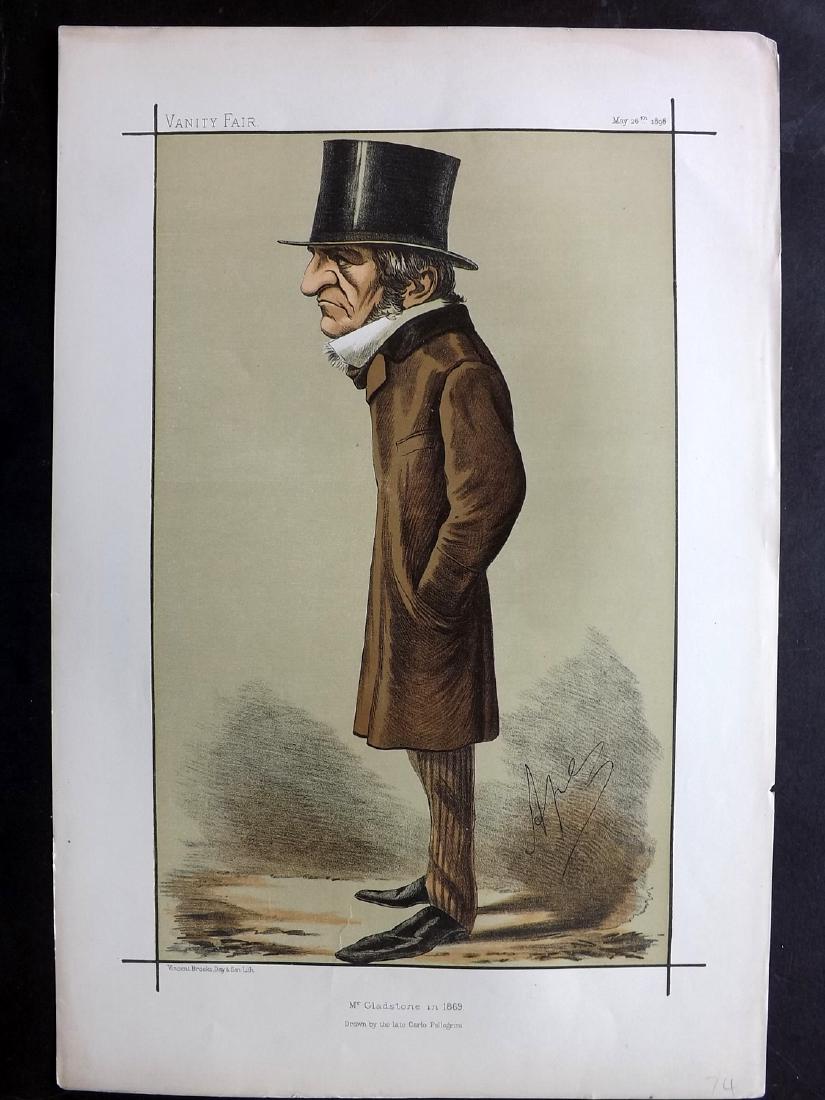 Vanity Fair Print 1898 William Gladstone in 1869. PM (1 of 1)