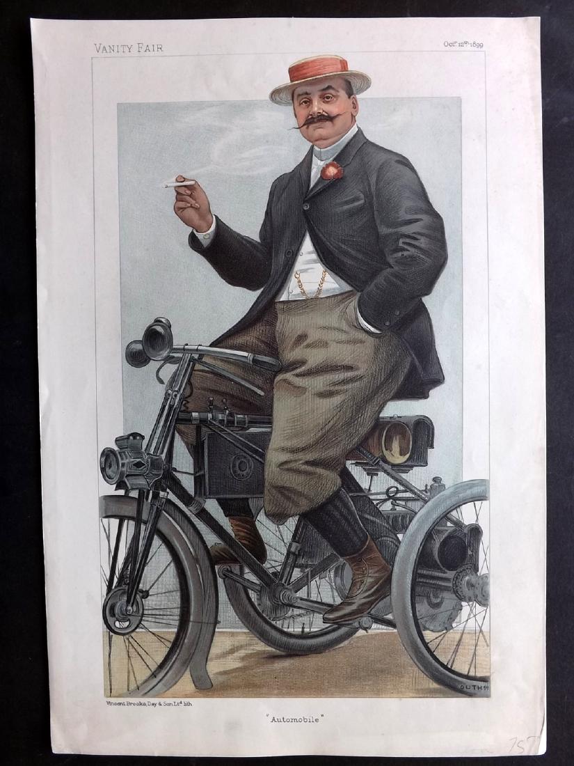 Vanity Fair Print 1899 The Comte De Dion, Automobile (1 of 1)