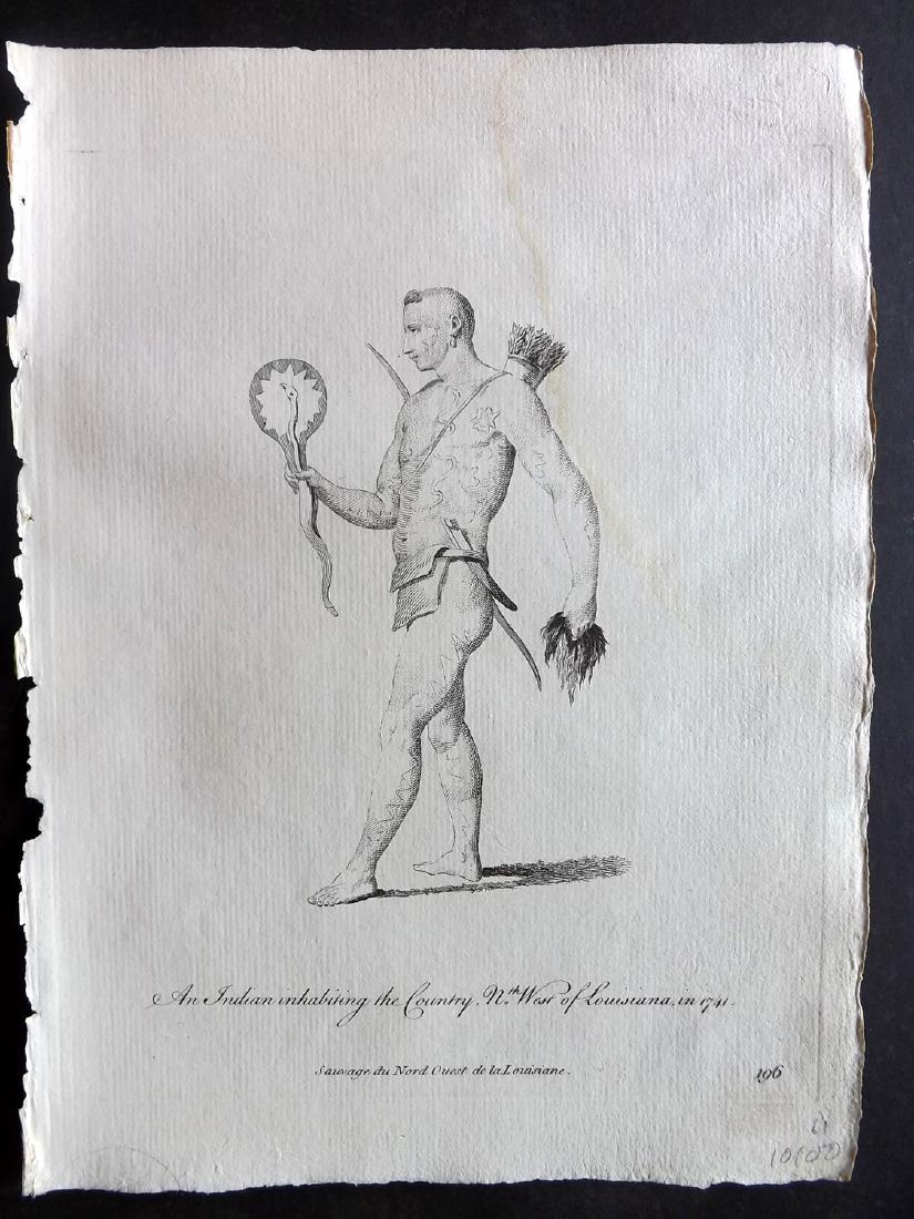 Jefferys, Thomas 1772 Native American Costume Print USA (1 of 1)