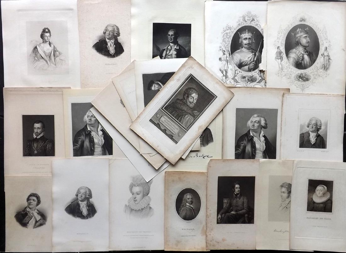 Portraits 19th Century Lot of 23. European & American (1 of 3)