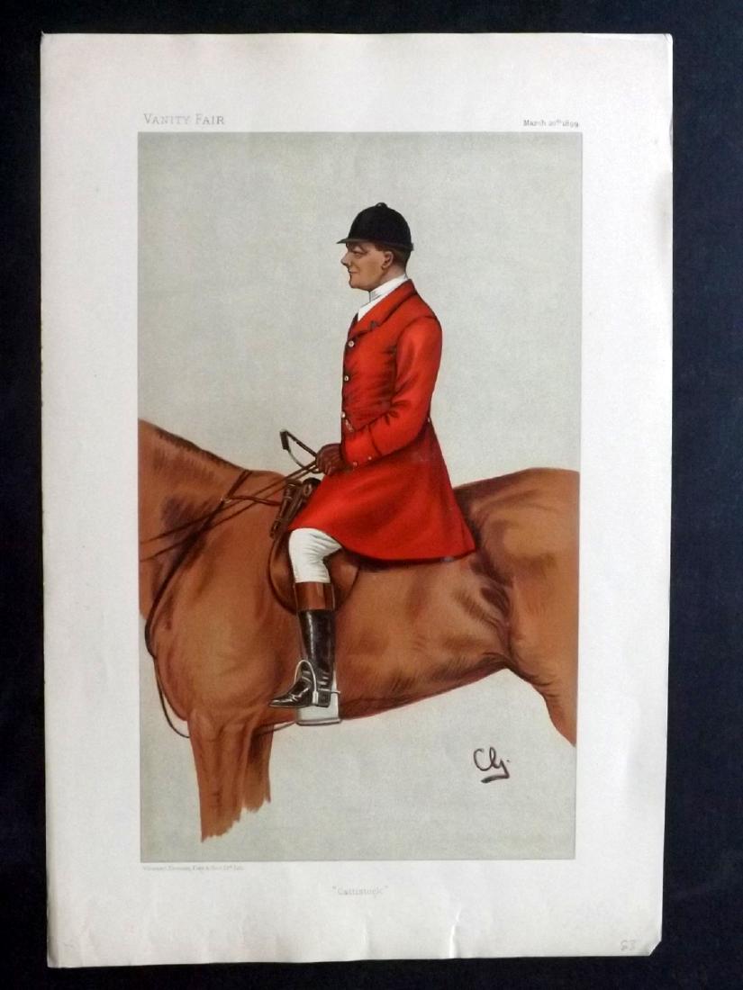 Vanity Fair Print 1899 John Hargreaves, Fox Hunter: Chromolithograph Published 1899, London for "Vanity Fair" Paper Size: 15 x 11 inch (38 x 28cm) A little margin soiling. Very minor offsetting. Good Condition