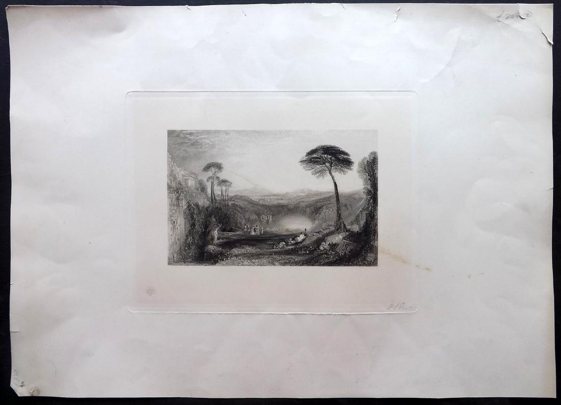 Anon C1860 LG Folio Print. Italianate Landscape (1 of 2)