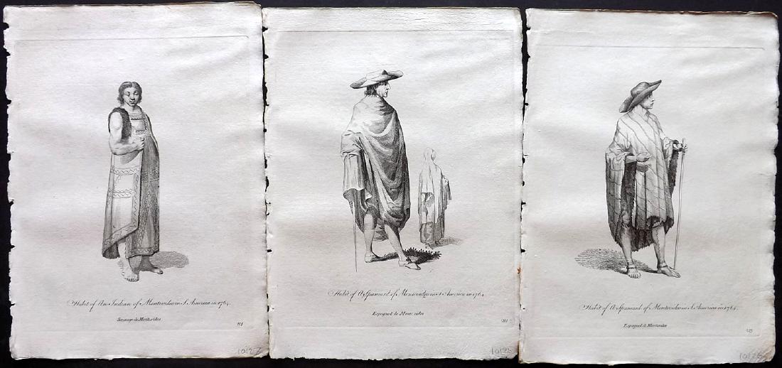 Jefferys, Thomas 1772 Costume Prints (3) Uruguay (1 of 2)