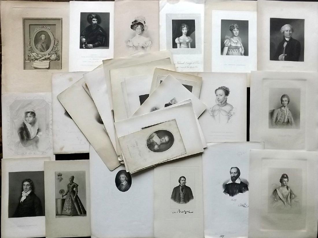 Portraits 18th-19th Century. Lot of 38. French (1 of 5)