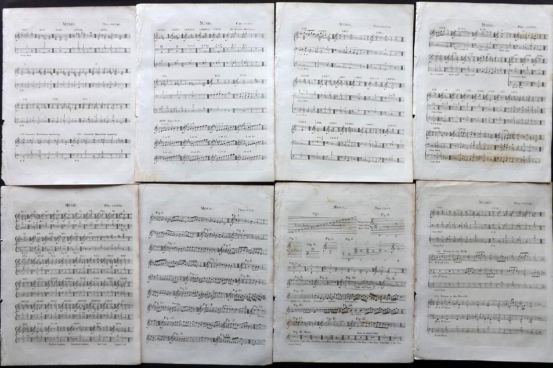 Sheet Music 1797 Lot of 8 from Encyclopaedia Britannica (1 of 2)