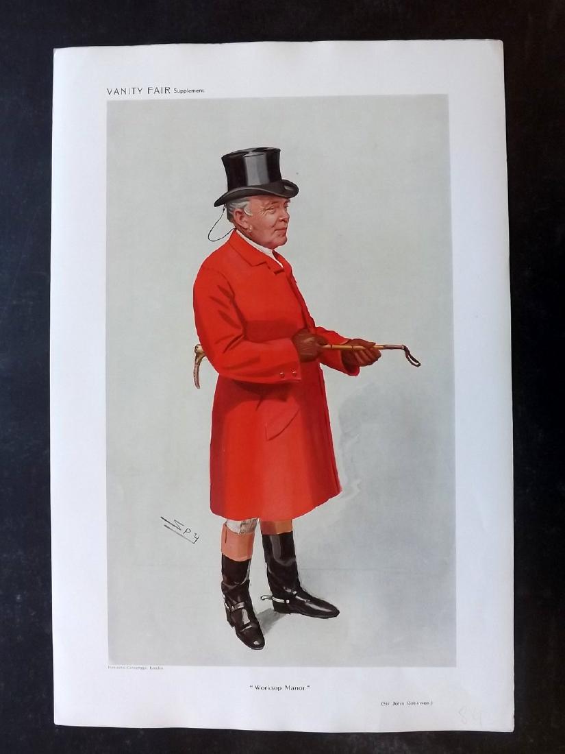 Vanity Fair Print 1911 John Robinson, Fox Hunter: Chromolithograph Published 1911, London for "Vanity Fair" Paper Size: 15 x 11 inch (38 x 28cm) Good Condition