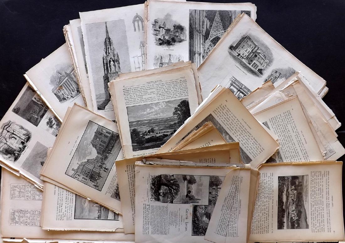 British & World Views 19th Cent. Lot of 280 Sheets (1 of 5)
