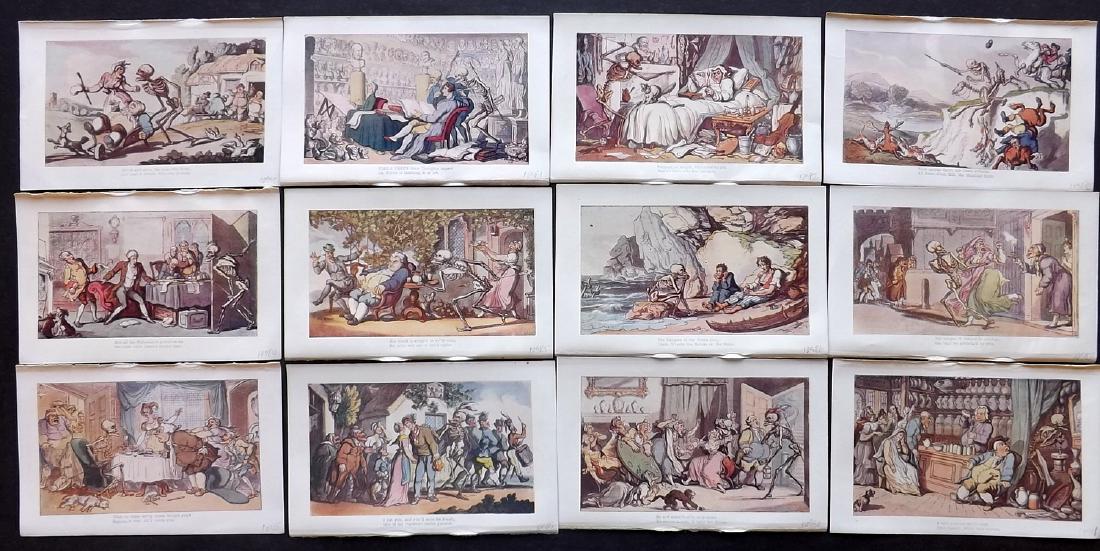 Rowlandson, Thomas 1903 Lot of 12 Dance of Death Prints (1 of 2)