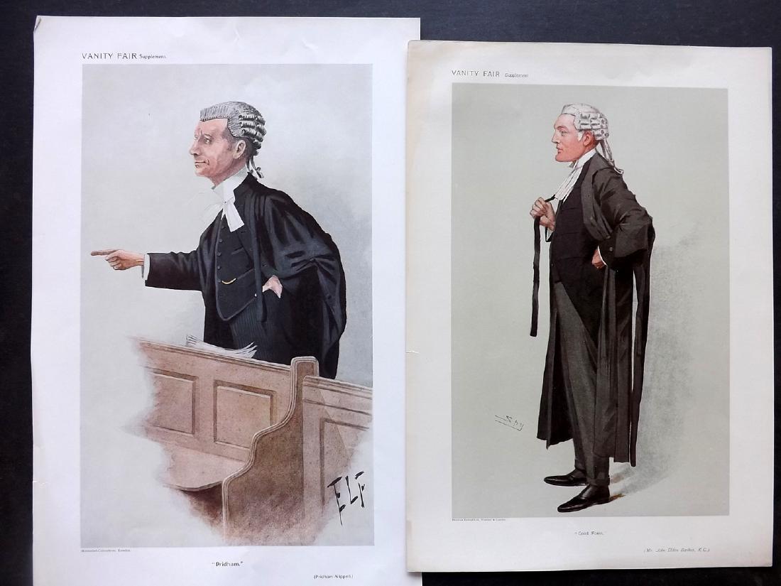 Vanity Fair Prints 1906-10 Pair of Legal. Spy Cartoons (1 of 1)